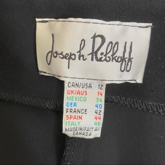 Vintage Joseph Ribkoff black front zipper size 12 - Picture 7 of 8